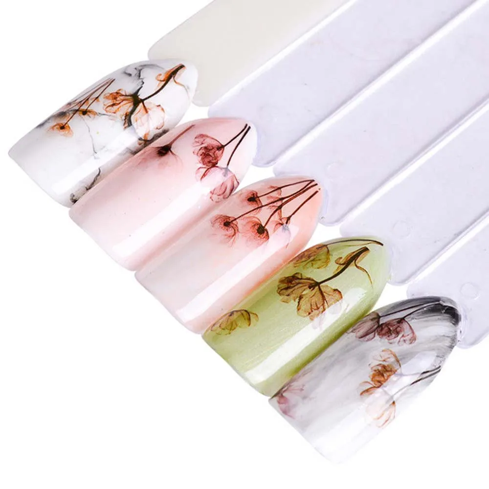 

1 Sheet Embossed 3D Nail Stickers Flower Adhesive DIY Manicure Slider Nail Art Tips Decorations Decals
