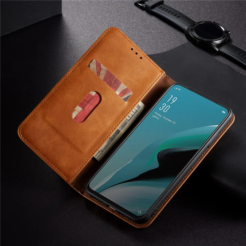 Для OPPO Reno 2Z 2F 2 чехол Ретро Стенд бумажник флип чехол для OPPO Reno2 F роскошный кожаный магнитный Filp чехол Fundas