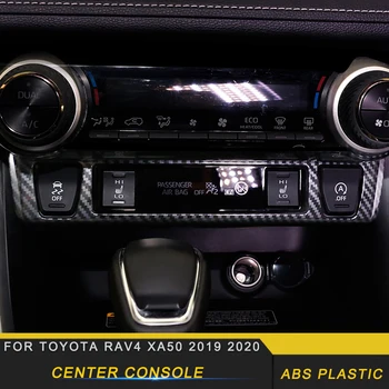 

For Toyota Rav 4 XA50 2019 2020 Car Center Console Button Switch Panel Cover Trim Frame Sticker Interior Accessories
