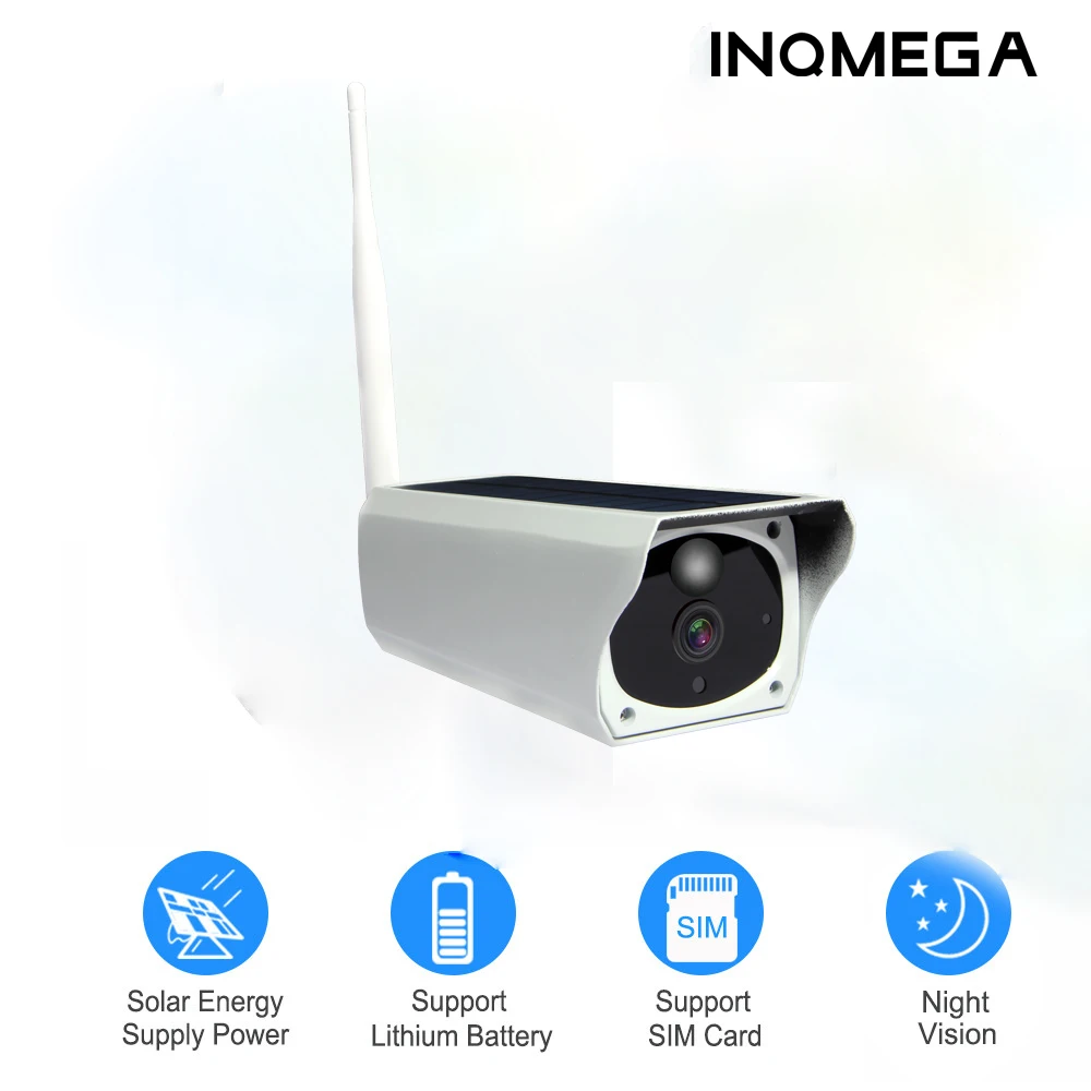 INQMEGA ip-камера на солнечной батарейке 1080P Wifi наружная Водонепроницаемая беспроводная камера безопасности ИК ночного видения Солнечная энергия HD камера