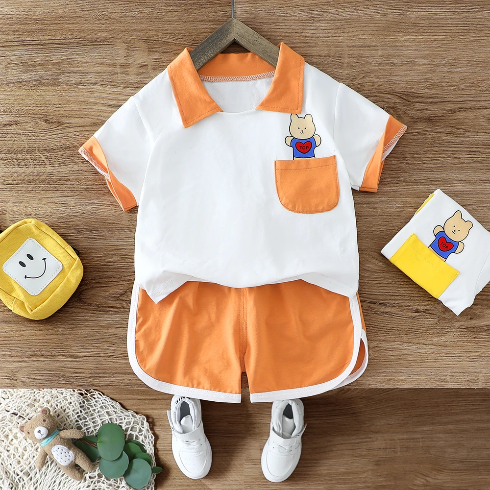 Baby Girl Boy Clothes Summer Active Sport Casual Outfit Cotton Set High Qulity for Clothing Costume 1 2 3 4 Years | Детская одежда и