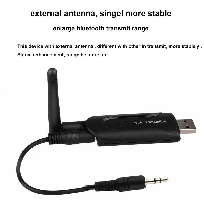 Мини USB Bluetooth аудио передатчик беспроводной стерео адаптер для ТВ MP3 гарнитура