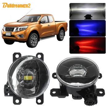 

Buildreamen2 For Nissan Navara D40 Pickup 2005-2012 Car 4000LM Fog Light LED Projector Fog Lamp Devil Eye DRL H11 12V