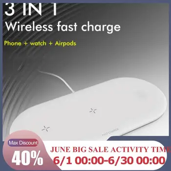 

10W 3 in 1 Wireless Charging Charger Pad for iPhone Airpods Wireless Induction Charger 3in1 for iPhone 8 X XR XS Max
