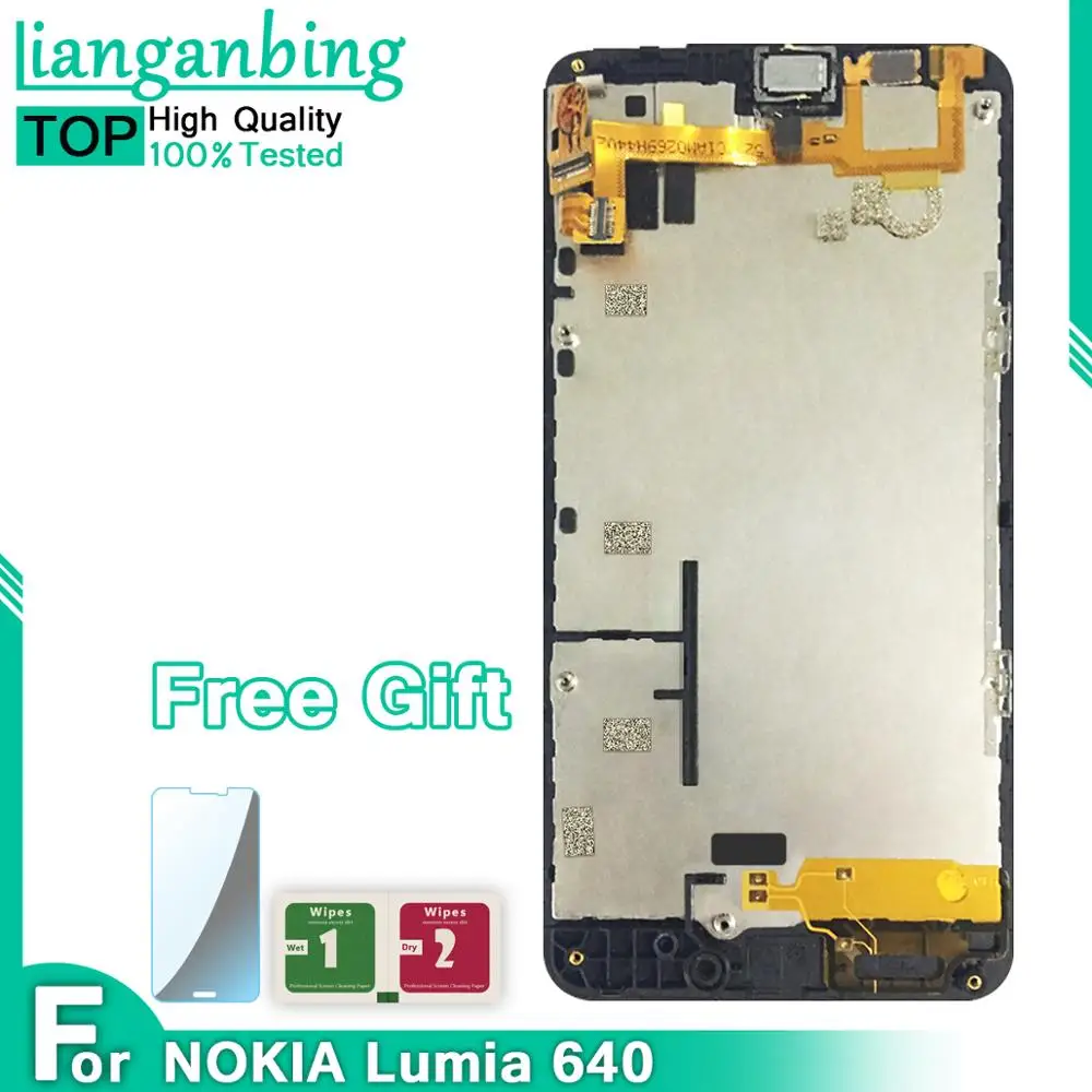 ЖК дисплей с рамкой дигитайзер сенсорного экрана в сборе для NOKIA Microsoft Lumia 640 5 0