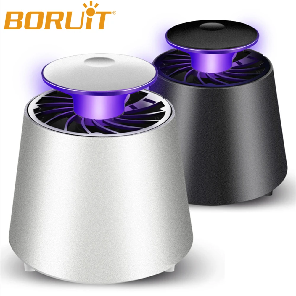 Boruit Usb Powered Mosquito Killer Lamp Electric No Noise 360 Insect Killer Bug Zapper Mosquito Trap Light Per Camera Da Letto Home
