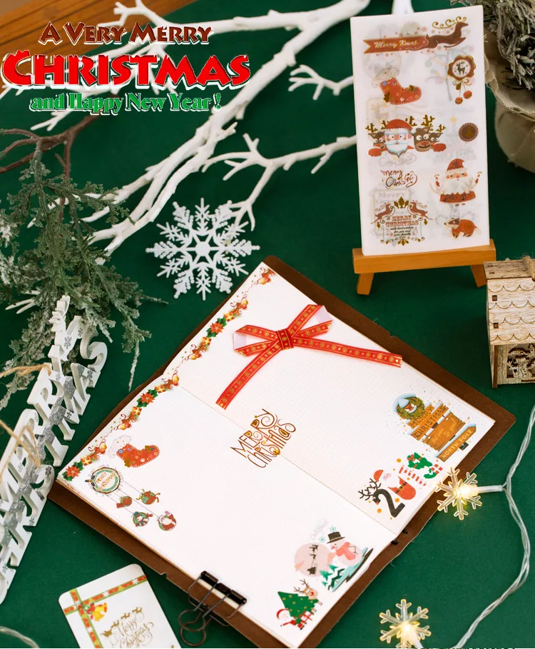 20 компл./1 лот Kawaii канцелярские наклейки для дневника Forst Рождественские декоративные мобильные наклейки Скрапбукинг DIY ремесленные наклейки