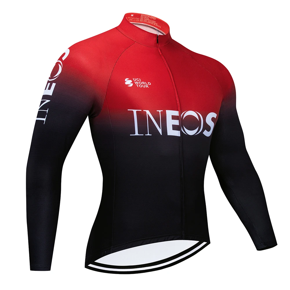 Мужская Трикотажная веломайка Maillot Ciclismo INEOS 2020 с длинным рукавом рубашка для