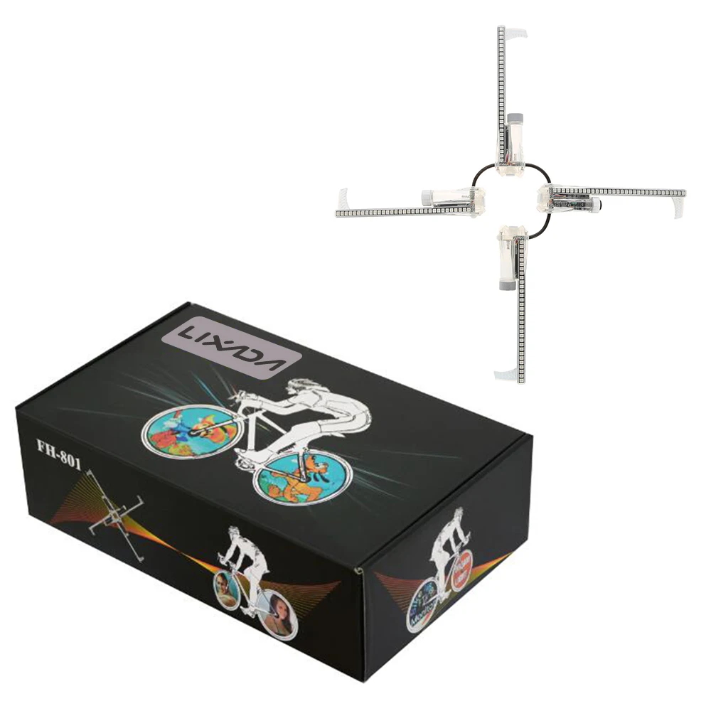 LIXADA 256/416pcs RGB LED Smart Cycle Bike Bicycle Light Colorful Wheel Spoke Light Programmable DIY Bike Light Lamp Bicicleta