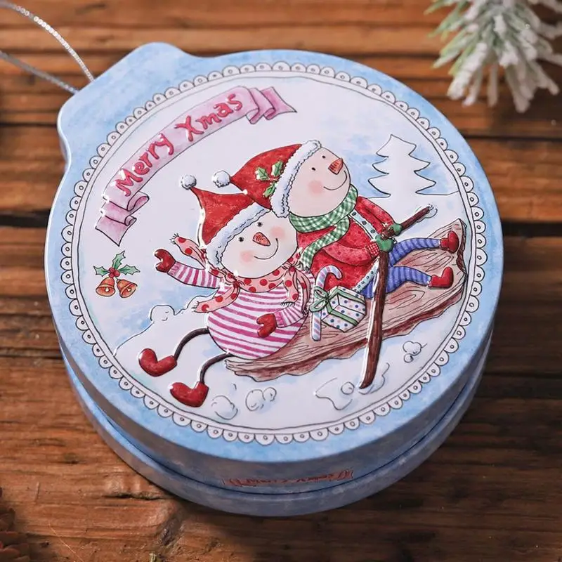Рождественская елка Снеговик карамельная трось сandy cans железные ящики для хранения высокой емкости износостойкость и долговечность подарок для детей рождественские принадлежности