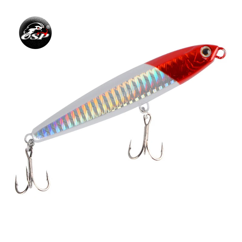 

OSP Luya bait triple strengthen blood tank hook ring pearl version ghost fly submerged pencil cocked mouth Lura bait hard bait