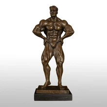 ATLIE 45 см бронзовая мышечная скульптура медная статуя современная металлическая художественная Мужская Статуэтка гимназия украшение зала