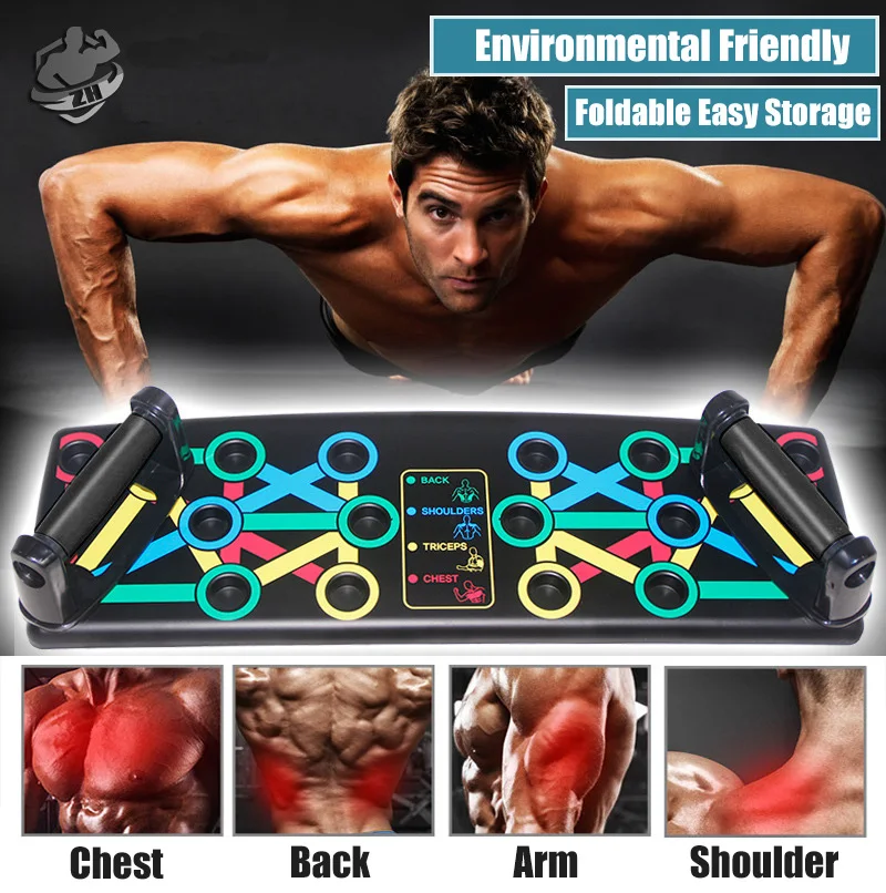 9 in 1 Push-up Board Stand Fitness Workout Gym Chest Muscle Training Exercise A+