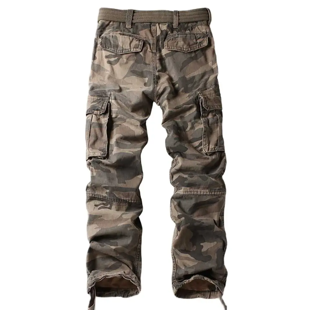 Cargo Pants Men Fashion Style Trousers Pocket Joggers Straight Loose Baggy Camouflage