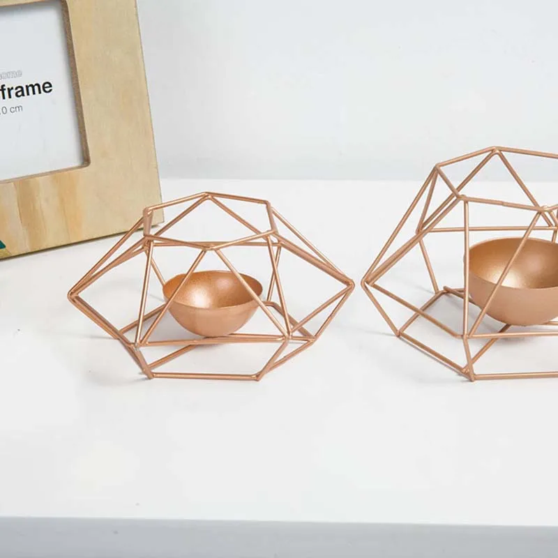 Christmas Decoration Geometric Iron Wall Sconce Candlestick Ornament Wall Sconce Matching Unisex Wedding Home Decoration Gift t