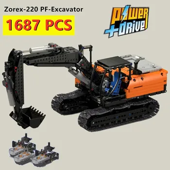 

New com Excavator toy RC Engineering Car MOC-0168 linkbelt Zorex-220 PF-Excavator RTR For kids Birthday Gift Remote Control Car