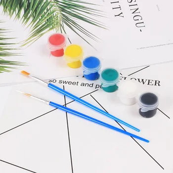 

Acrylic Paints Set 12 Colors 3ml Hand Painted Watercolor Pigment With Brush Watercolor Paints For Drawing School Art Supplies
