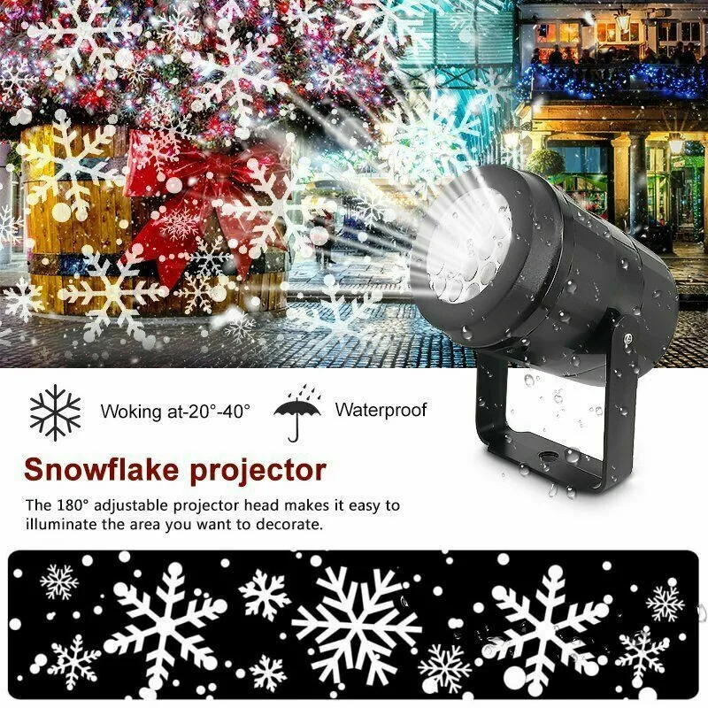 

ZANCAKA home Outdoor Indoor Household Waterproof Snowstorm Snowflake Simulation Snow Effect Stage Light Pattern Stage Atmosphere