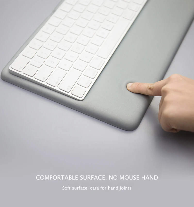 Коврик на запястье Mac Book беспроводной Bluetooth клавиатура Рабочая игровая клавиатура Коврик Удобная силикагелевая подушка для рук Нескользящая защита на запястье