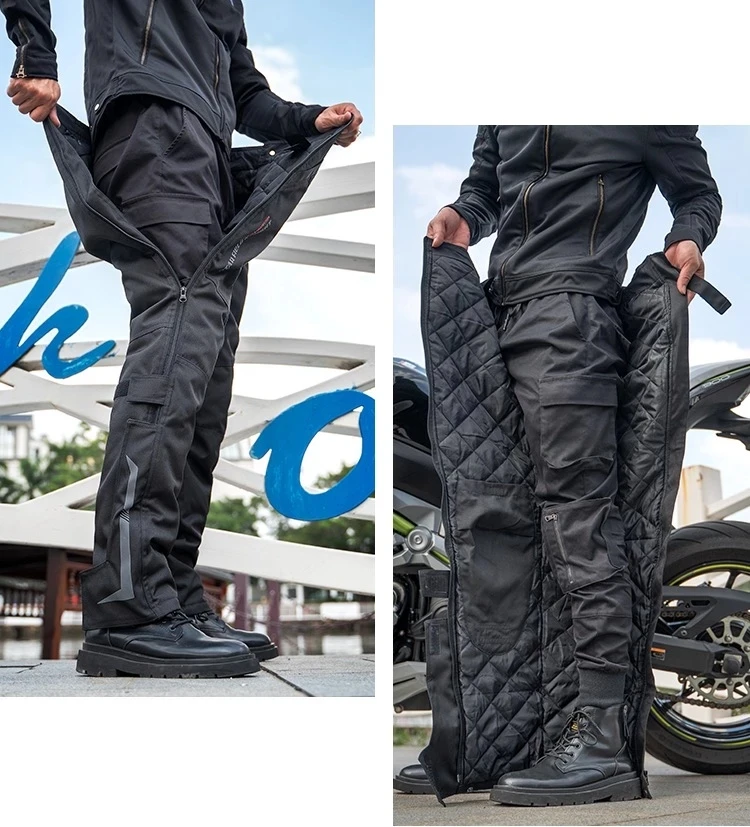 Men Winter Waterproof Quick Take-off Motorcycle Pants Riding Windproof Warm  Cotton Liner CE Protector Armor Motocross Accessory - AliExpress