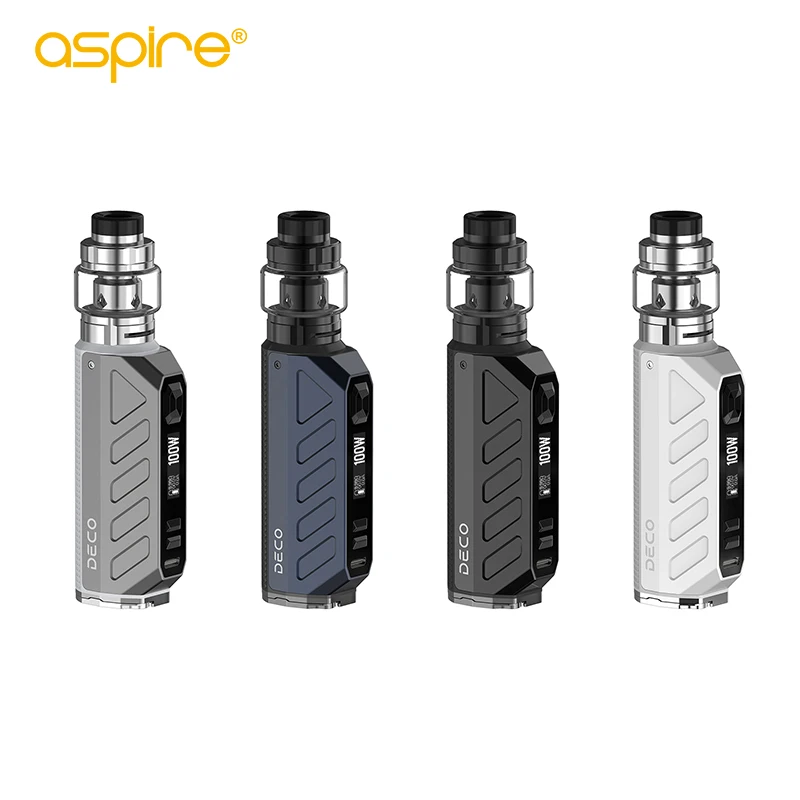 

Оригинальный бокс-мод Aspire Deco, вейп-набор 60 Вт с паровыми модами и баком Odan EVO 4,5 мл и электронной сигаретой 21700 и 18650