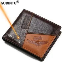 Кошельки GUBINTU мужские из натуральной кожи, бумажник на молнии с кармашком для мелочи, портмоне для мужчин Кошельки GUBINTU мужские из натуральной кожи, бумажник на молнии с кармашком для мелочи, портмоне для мужчин