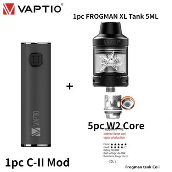 

【Ship From RU】Vaptio Frogman XL/C E Cigarette 5ml Tank Atomizer LeakProof Bottom Airflow Direct To W2 W4 W6 Coil 510 Top Filling