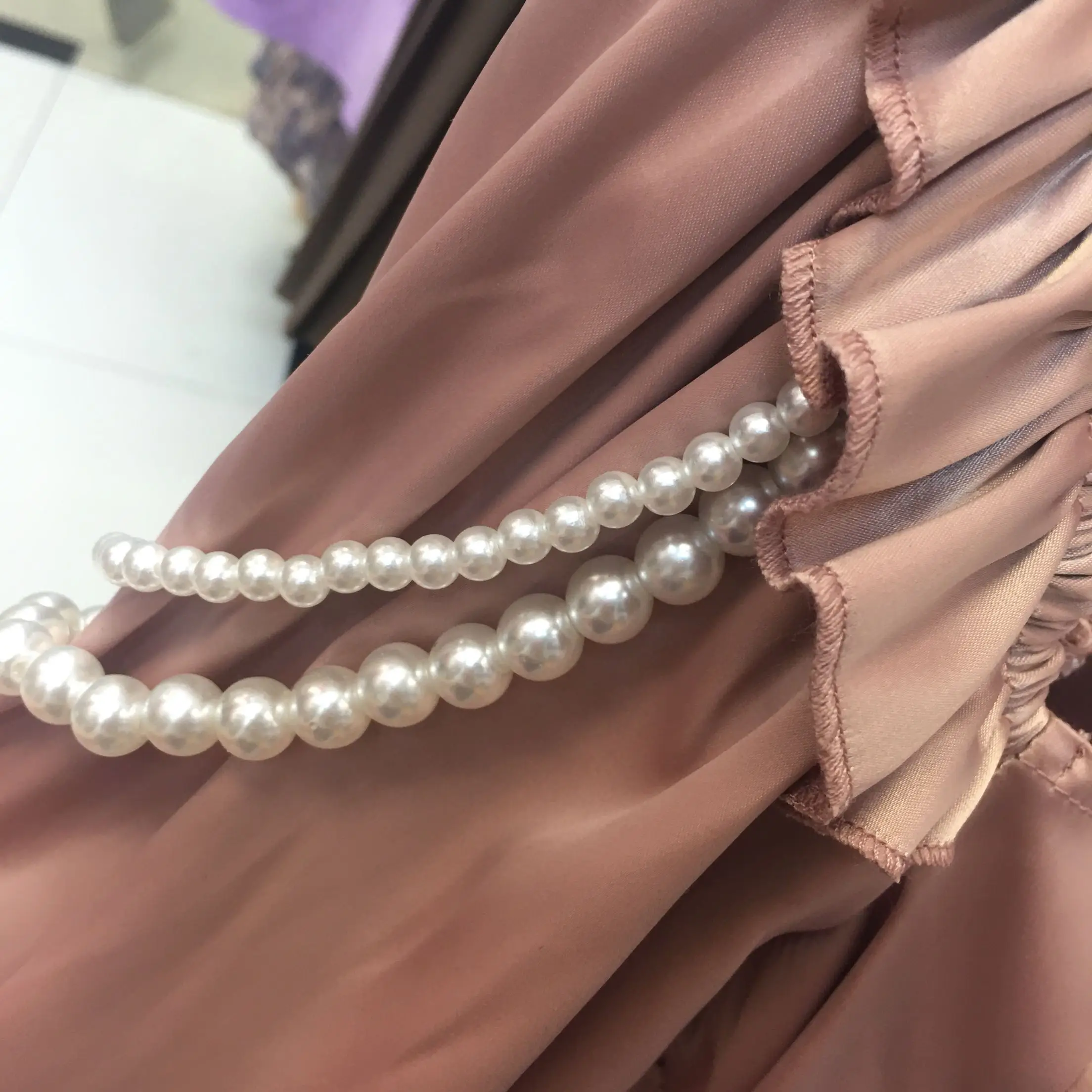 Blusa Femme, женский сексуальный укороченный топ, новинка, французский стиль, жемчуг, бисер, рукав-колокол, рубашка, топ, женская осенняя и зимняя блузка