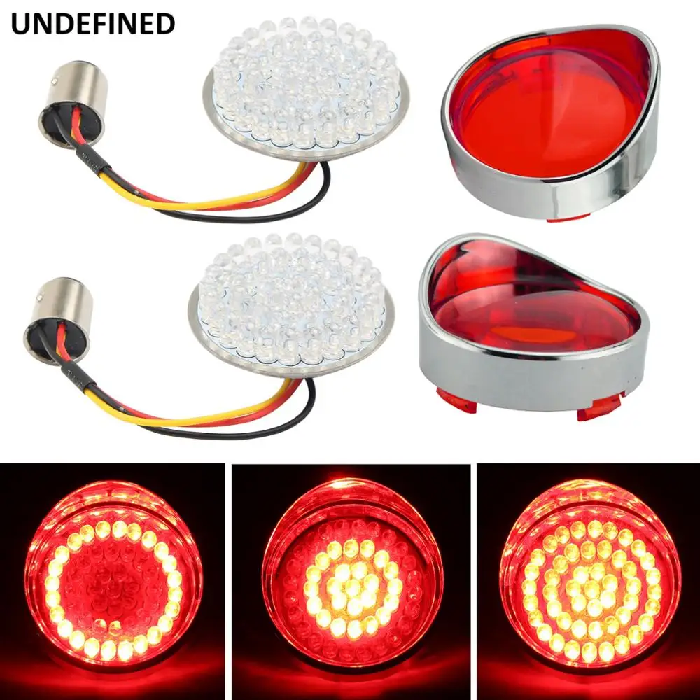 Red LED Motorcycle Turn Signal Light Indicator Bullet Lens 1157 For Harley Touring Road Gilde Softail Dyna FLST Sportster 883 |