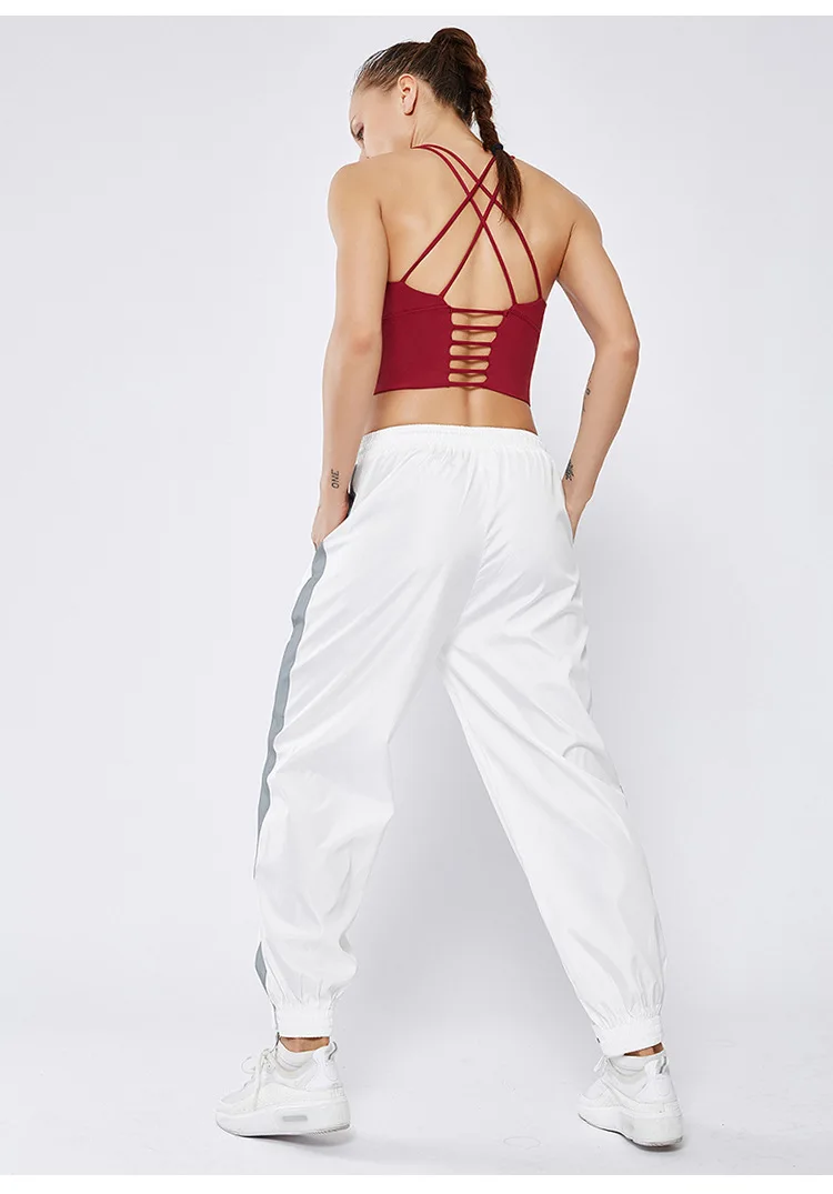 Solid Color Sports Vest Female Quick-drying Breathable Shockproof Cross Beauty Back Sports Bra Nude Yoga Clothes