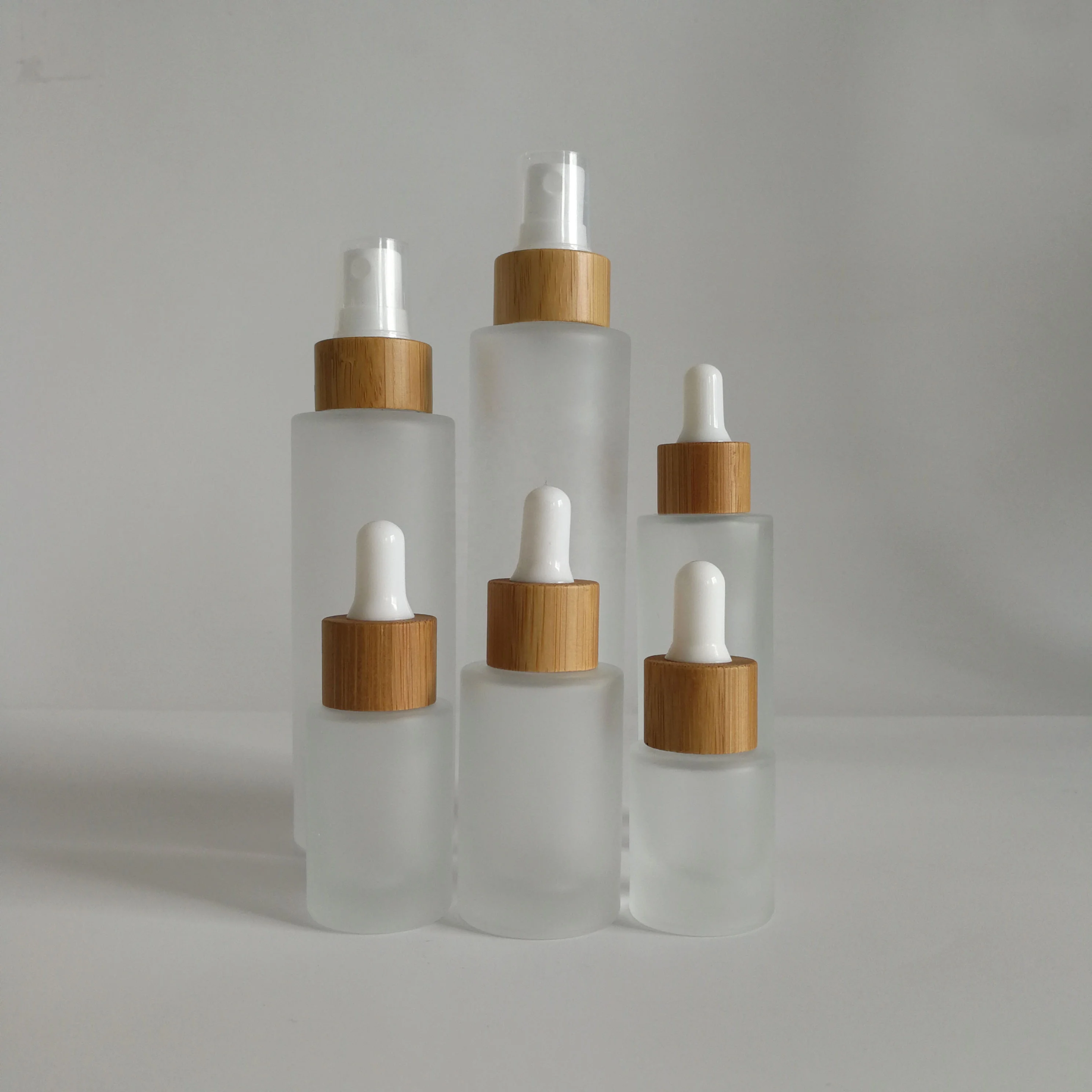 

3pcs 30ml 50ml 100ml 120ml 150ml frosted glass lotion bottle essential oil spray empty bottle cosmetic packaging Scrub Cream Jar