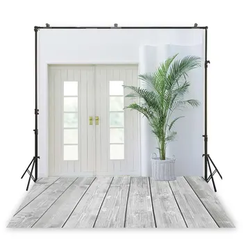 

HUAYI Photography Backdrop Photo Studio Background Photo Booth Baby Portraits White Door 3 kinds materials XT-1506-1