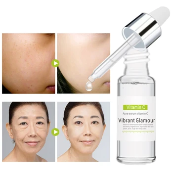 

VG Vitamin C Face Serum Whitening Fade Freckles Plant Extract Essence Remove Acne Treatment Fade Dark Spot Anti-Aging Skin TXTB1