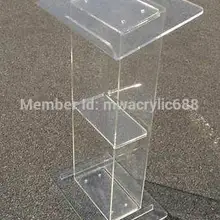 Популярная квадратная Красивая Современная дизайнерская дешевая прозрачная акриловая Трибуна акриловая Подиум плексиглас