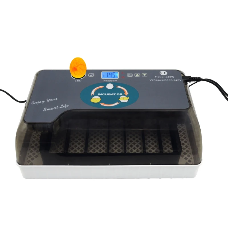 

12 Pcs Eggs Incubator Machine Adjustable Temperature Chicken Automatic Incubators with LED Candlestick Light Farm Supplies