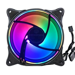 Ventilateur multicolore arc en ciel, 120mm, 12cm, silencieux, pour boîtier d'ordinateur, cpu, LED, 12v 