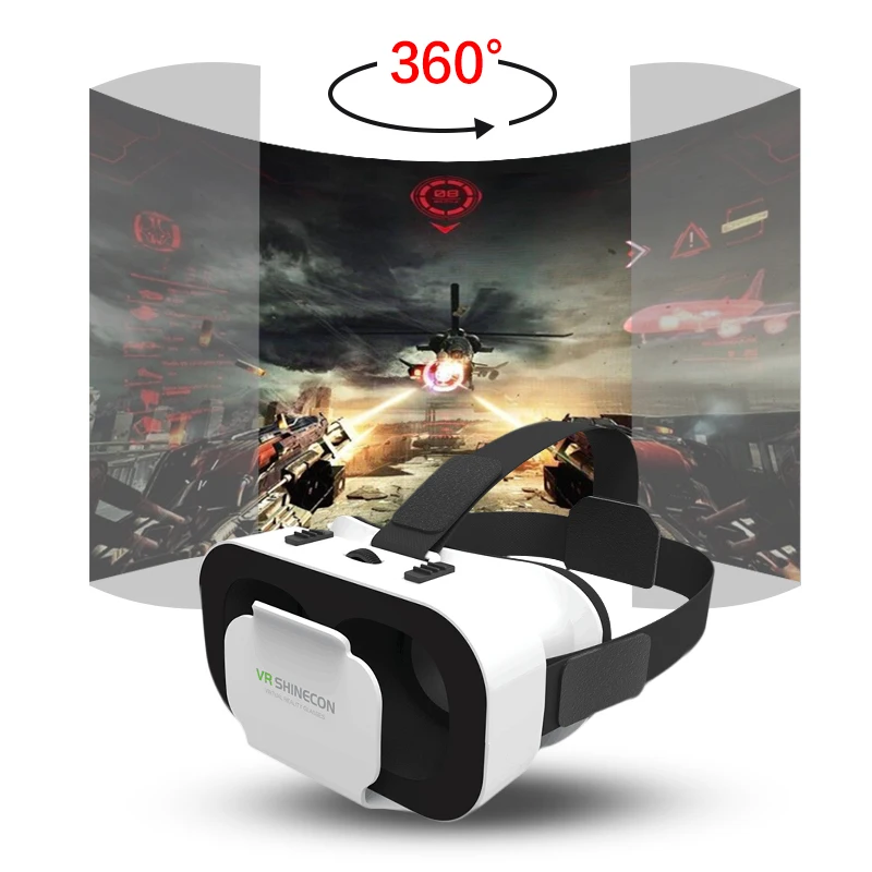 Дропшиппинг VR Shinecon G05A шлем 3D очки Виртуальная реальность для iPhone Android смартфон очки шлем Лен игровой люнет