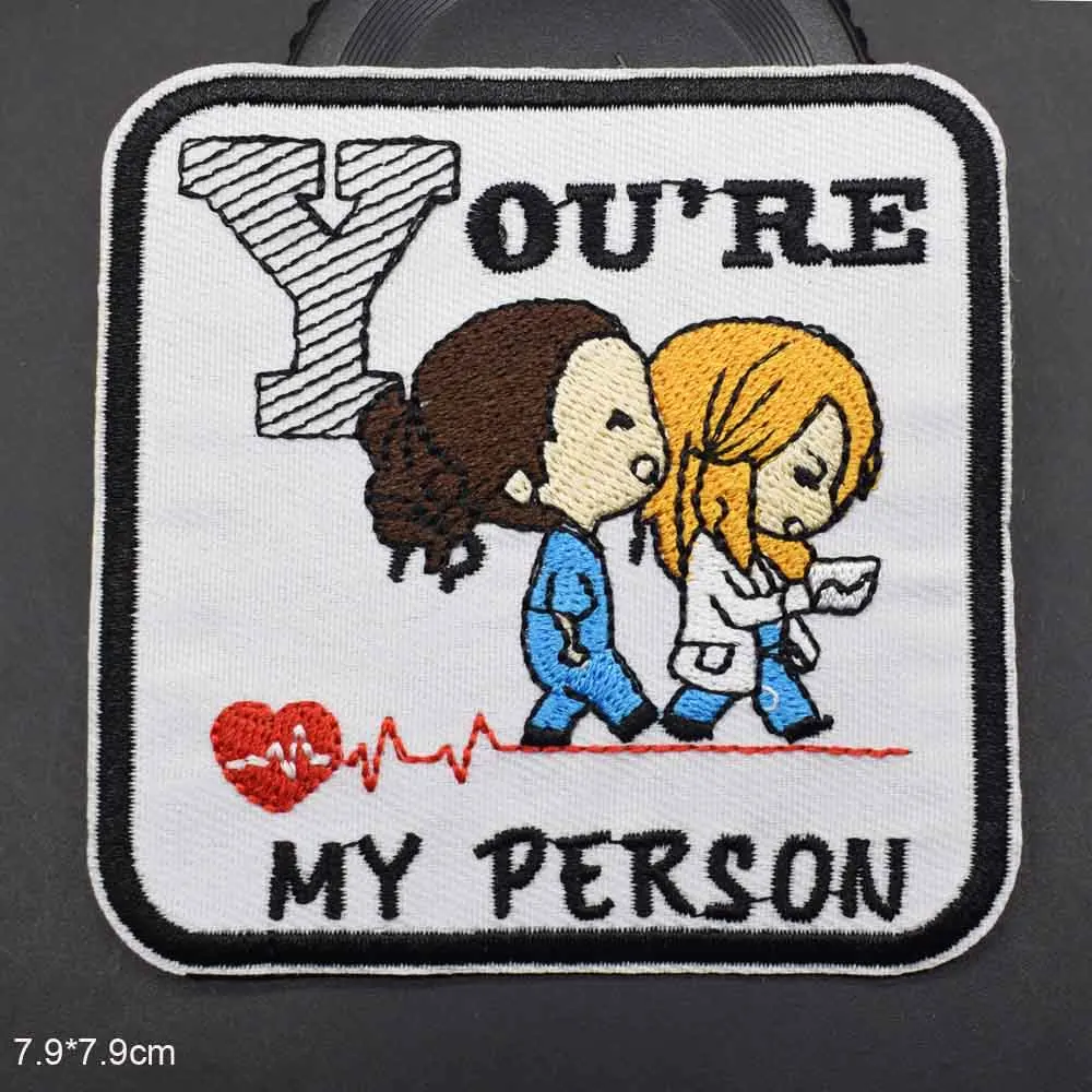 Love Theme I love you Are My Person Lovers Iron On Embroidered Clothes Patches For Clothing Stickers Garment Wholesale