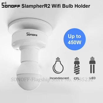 

Itead SONOFF Slampher R2 WiFi Smart LED Light Bulb Holder E27 Wireless Lamp Holder 433MHz RF/APP/Voice Control For Smart Home