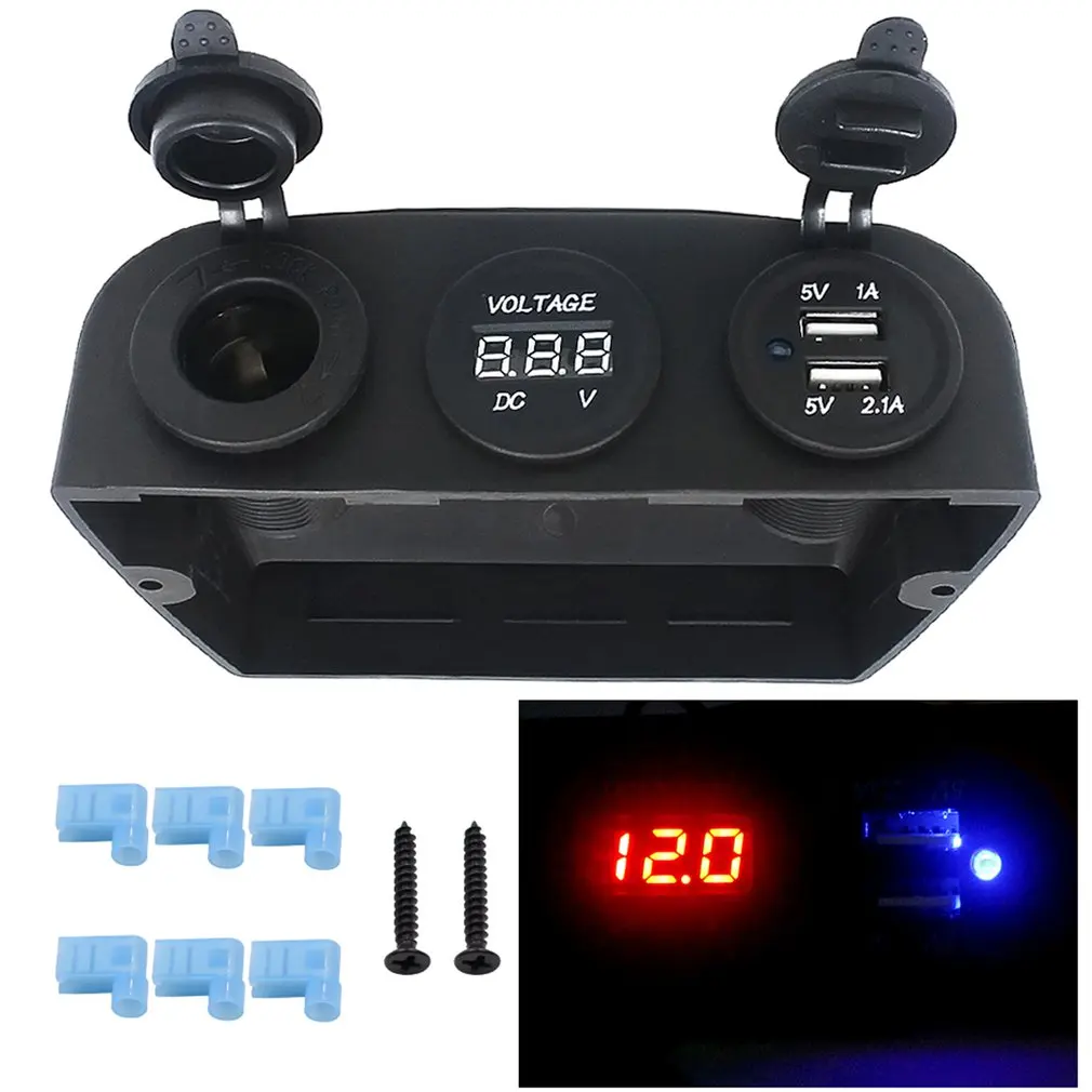 

Cs-057a1 Center Console Car Current Voltmeter Car And Motorcycle Accessories