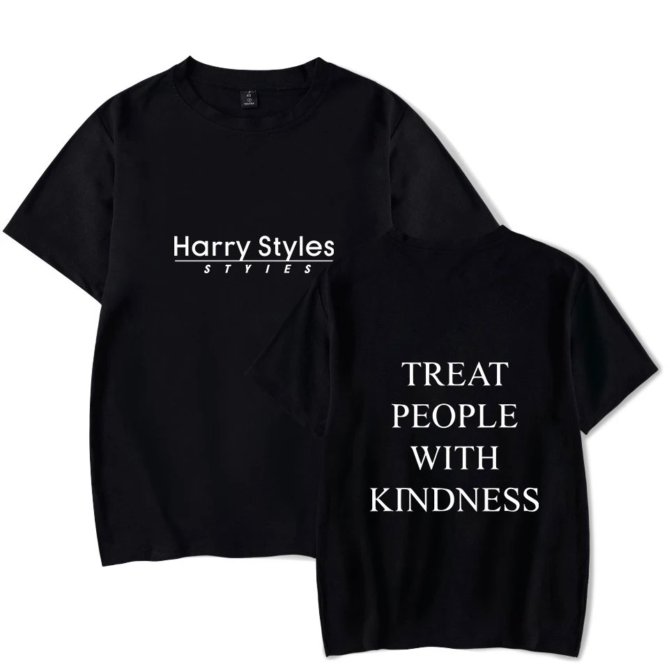 Летние женские/мужские футболки с коротким рукавом и принтом Harry Styles, модные повседневные футболки