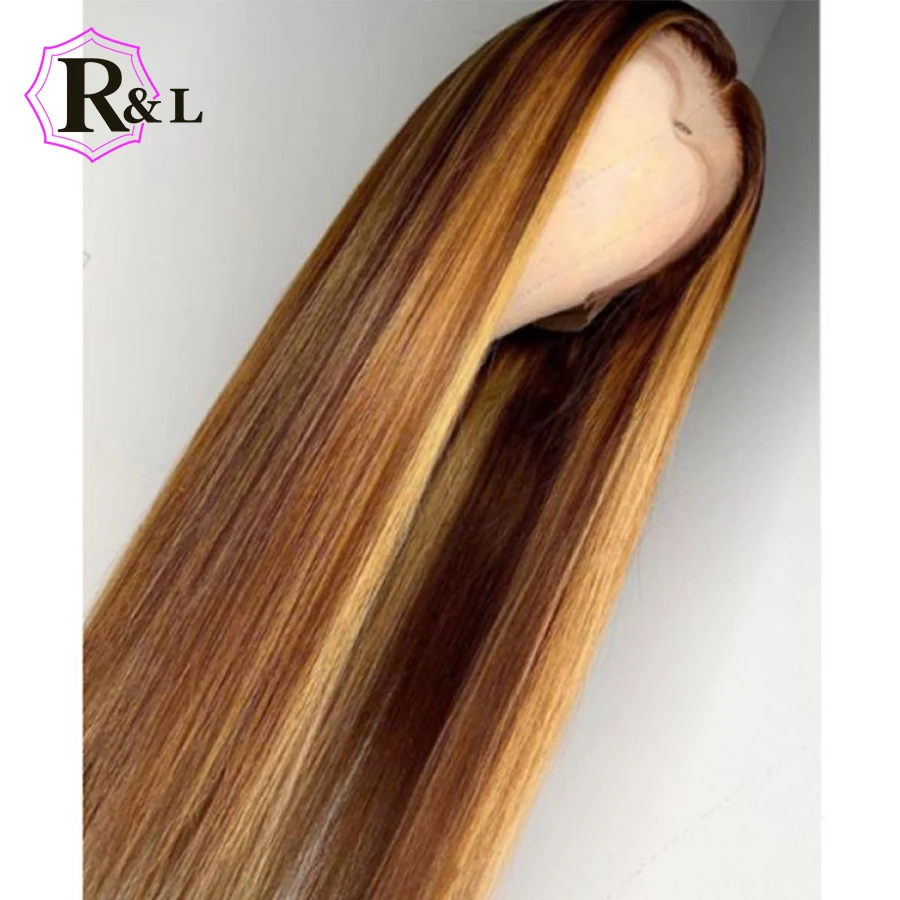 RULINDA 13*6 Омбре цвет прямые кружевные передние человеческие волосы парики Выделите цвет бразильские не Реми волосы парики шнурка 130% плотность