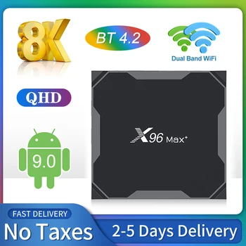 

X96MAX Plus QHD Android Box 9.0 8K TV Box 4G/64G RK3328 Media Player Support BT 2.4/5G wifi 100M HDMI Smart TV Box 8K X96 Max