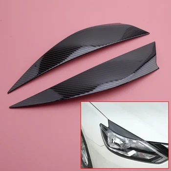 

2Pcs/Set Stainless Steel Car Front Headlight Eyebrow Eyelid Cover Moulding fit for Nissan Sentra 2016 2017 2018 2019