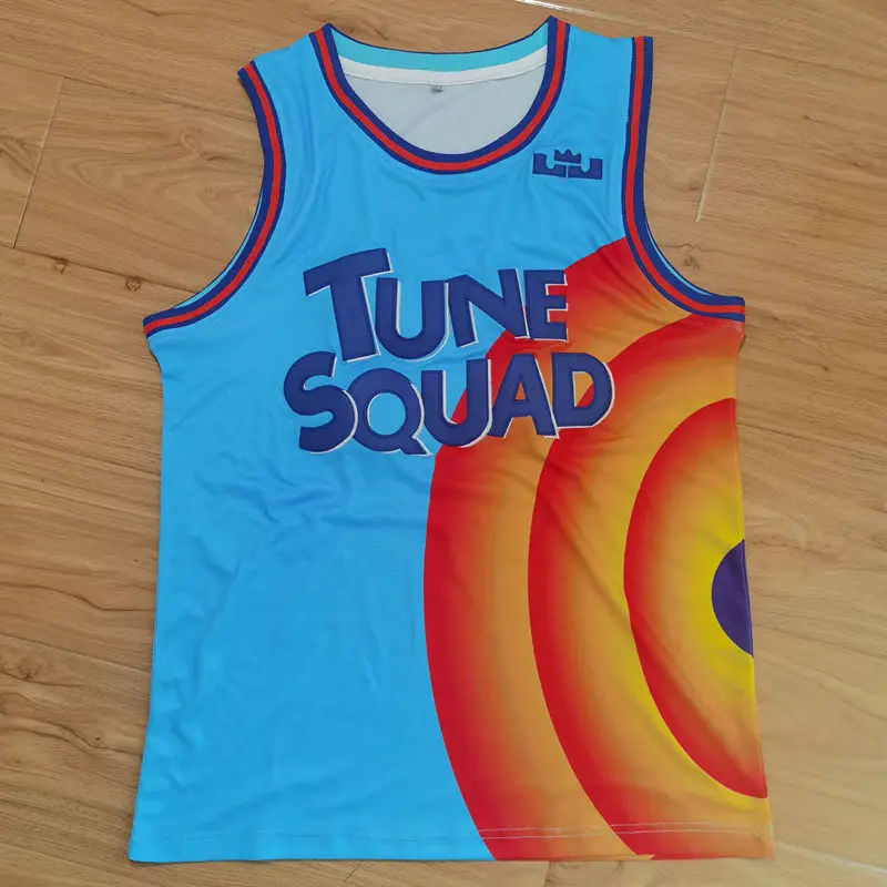 DOUDOU Space 2 Movie #6 Tune Squad Jersey Herren Shorts Outfit Jugend 90er Jahre Basketball Uniform Weste Shorts Set Sportbekleidung Kinder Erwachsene 