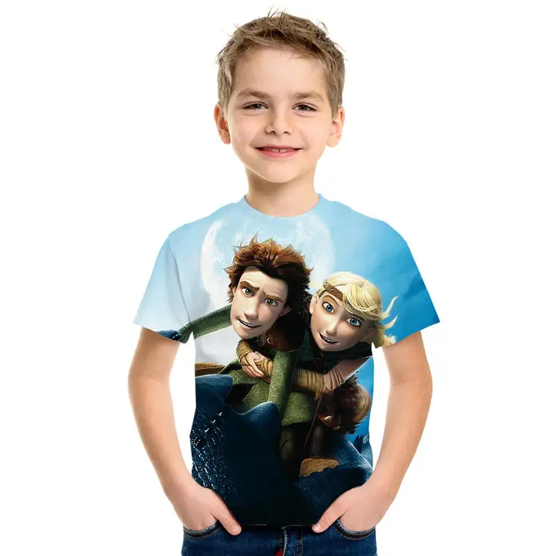 

Taming Dragon Master Anime 3D Series Kids T-shirt Cartoon Cute 3D Printing Style Boys and Girls Tops Short Sleeve T-Shirt