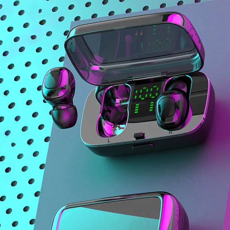Модные TWS Bluetooth 5,0 наушники настоящие Спортивные Беспроводные наушники-вкладыши стерео бас Bluetooth гарнитура Мини-наушник