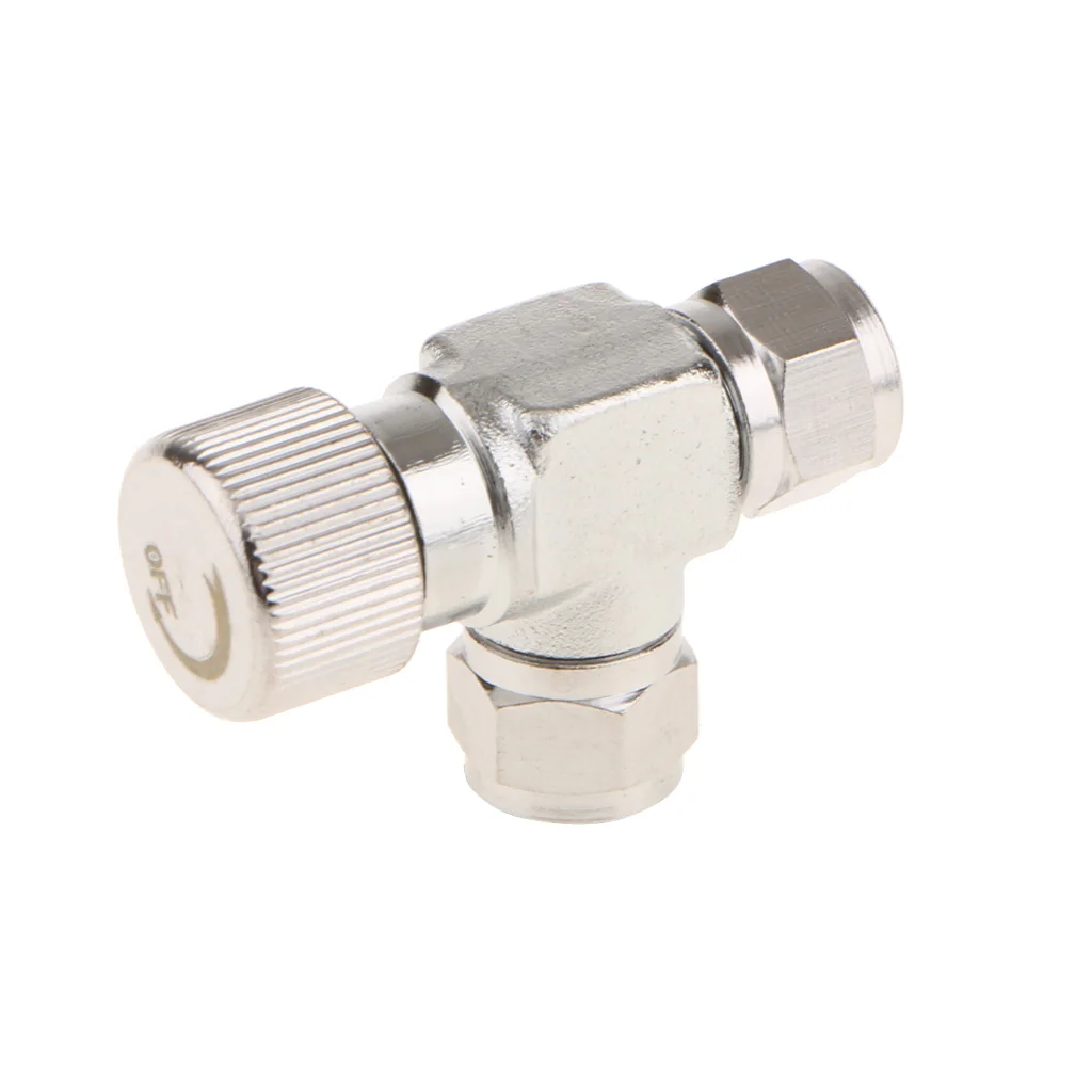 Two Way Aluminum Aquarium Precise CO2 Needle Adjustment Valve Co2 Regulator Adjusting Solenoid Valve