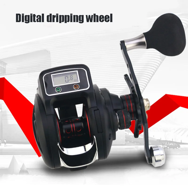 

Baitcasting Fishing Reel with Line Counter 13+1 Shielded Ball Bearings 6.3:1 Gear Ratio Fishing Reels with Crank Handle FDX99