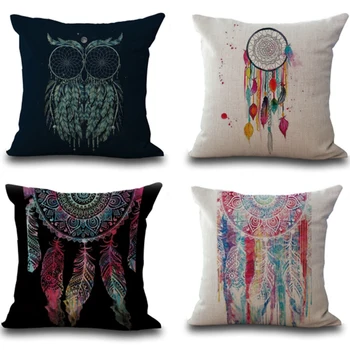 

Printed Cushion Linen Living Room Cushions Decorative Pillows Sofa Home Decor Pillowcase